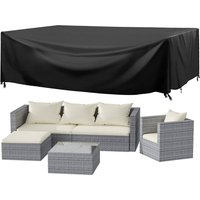 Garden Furniture Set 5PCS Rattan Modular Corner Sofa Set with Cover (2026 New Version) Grey