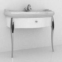 Retrobad Waschtische stehend RetroVintage Serie Oxford ChromGoldWeiß von Kerasan