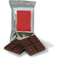 Customizable chocolate corporate gifts Mini-bars of chocolate in a wrapper that can be personalized