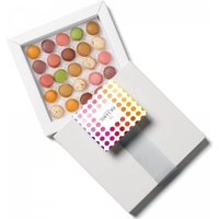 Box of 25 mini French Macarons. The tasting experience in an unique tiny macaron. Pistachio, caramel, vanilla, raspberry...