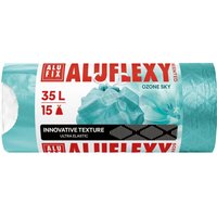 35L versenkbare Müllsäcke ALUFLEXY mit Duft von Wiesenblumen - türkis