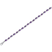 Amethyst Tennis Bracelet in Sterling Silver
