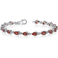 Garnet Tennis Bracelet in Sterling Silver