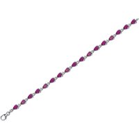 Ruby Tennis Bracelet in Sterling Silver
