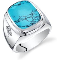 Mens Turquoise Triumph Classic Ring in Sterling Silver