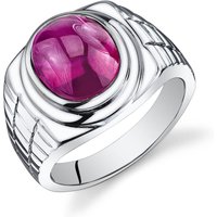 Mens Ruby Legacy Cabochon Ring in Sterling Silver