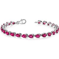 Ruby Modest Tennis Bracelet in Sterling Silver