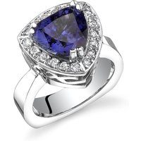 Tanzanite and Diamond Mesmerise Majesty Ring in 9ct White Gold