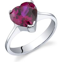 Ruby Infatuation Simplicity Heart Ring in Sterling Silver