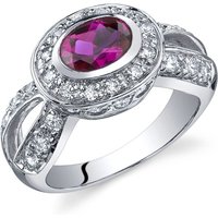 Ruby and CZ Bejewel Majesty Ring in Sterling Silver
