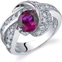 Ruby and CZ Mystic Ring in Sterling Silver