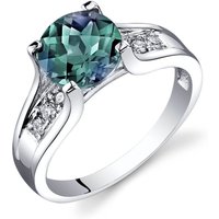 Alexandrite and Diamond Intuition Cocktail Ring in 9ct White Gold