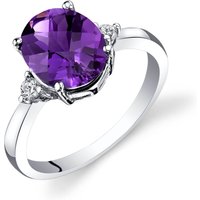 Amethyst and Diamond Bejewel Ring in 9ct White Gold