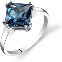 London Blue Topaz Legacy Simplicity Ring in 9ct White Gold