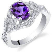 Amethyst Bejewel Lace Ring in Sterling Silver
