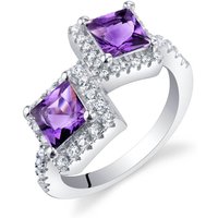 Amethyst Legacy Toi Et Moi Ring in Sterling Silver