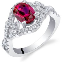 Ruby Bejewel Lace Ring in Sterling Silver