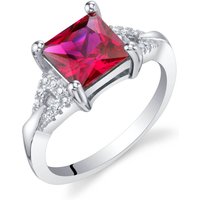 Ruby Sweetheart Ring in Sterling Silver