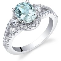 Aquamarine Bejewel Keepsake Ring in Sterling Silver
