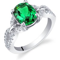 Emerald Bejewel Forever Ring in Sterling Silver