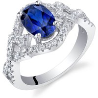 Sapphire Bejewel Lace Ring in Sterling Silver