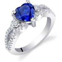 Sapphire Infatuation Soulmate Heart Ring in Sterling Silver
