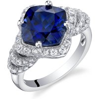 Sapphire Cherish Tiered Statement Ring in Sterling Silver