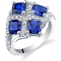 Sapphire Cherish Cuatro Ring in Sterling Silver