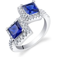 Sapphire Legacy Toi Et Moi Ring in Sterling Silver