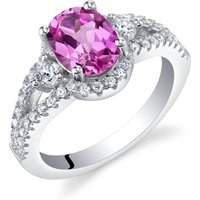 Pink Sapphire Bejewel Keepsake Ring in Sterling Silver