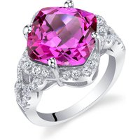 Pink Sapphire Cherish Imposing Ring in Sterling Silver