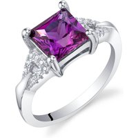 Purple Sapphire Sweetheart Ring in Sterling Silver