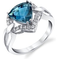 London Blue Topaz Mesmerise Regalia Ring in 9ct White Gold