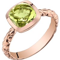 Peridot Woven Ring in 9ct Rose Gold