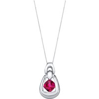 Ruby Cherish Sungate Pendant Necklace in Sterling Silver