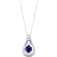 Sapphire Cherish Sungate Pendant Necklace in Sterling Silver