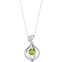 Peridot Intuition Venus Pendant Necklace in Sterling Silver
