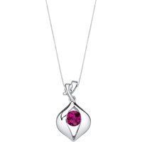 Ruby Intuition Venus Pendant Necklace in Sterling Silver