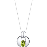Peridot Bejewel Starship Pendant Necklace in Sterling Silver
