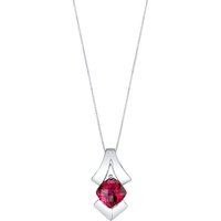Ruby Cherish Pagoda Pendant Necklace in Sterling Silver