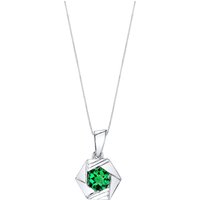 Emerald Intuition Cirque Pendant Necklace in Sterling Silver