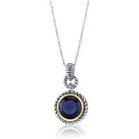 Sapphire Intuition Portuguese Pendant Necklace in Sterling Silver