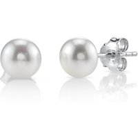 Pearl Simple Nautical Elegance Stud Earrings in Sterling Silver