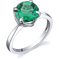 Emerald Intuition Simplicity Ring in Sterling Silver