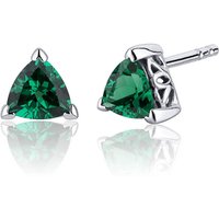 Emerald Mesmerise Filigree Earrings in Sterling Silver
