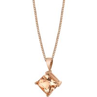 Morganite Legacy Simplicity Pendant Necklace in 9ct Rose Gold