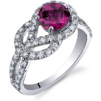Ruby and CZ Intuition Infinity Ring in Sterling Silver