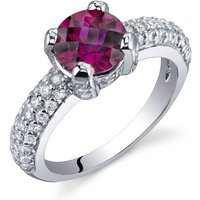 Ruby and CZ Seduction Ring in Sterling Silver