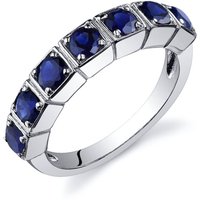 Sapphire Intuition Siete Ring in Sterling Silver