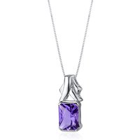 Amethyst Lucid Elegance Pendant Necklace in Sterling Silver